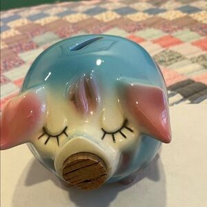 CorkyPIg  Pastel Piggy Bank vintage 1957
Perfect condition